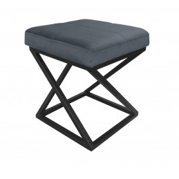 Pufa ZOA LOFT czarna BL14 siedzisko Velvet