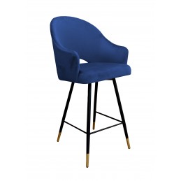 Hoker krzesło barowe Velvet czarna podstawa/złota MG16