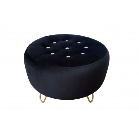 Pufa DIAMENT LOFT ławka podnóżek nogi złote