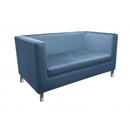 Sofa Monaco nogi chrom MG33 - niebieska Velvet