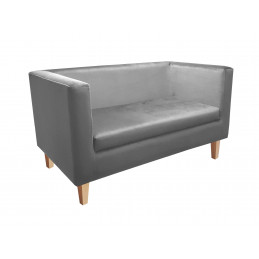 Sofa Monaco nogi buk MG17 - szara Velvet