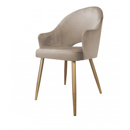 Krzesło Velvet MG09 noga złota szary beż