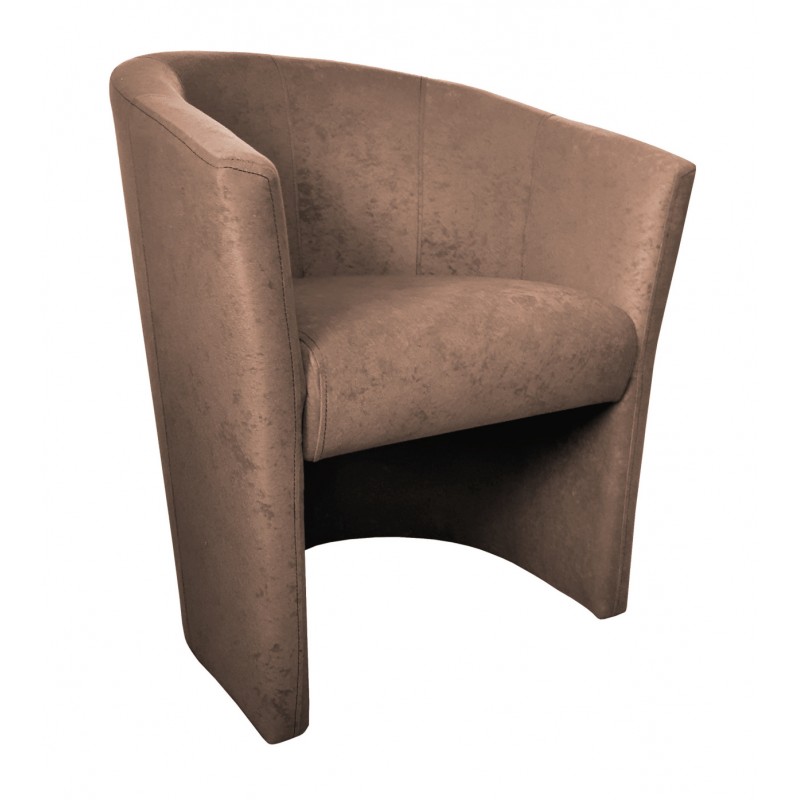 Fotel CLUB Mikrofaza 3 jasny brąz