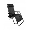 Leżak ogrodowy plażowy Zero Gravity czarny