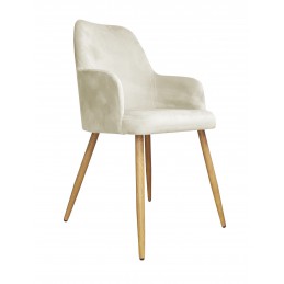 Krzesło WESTA noga dąb MG50 kremowy