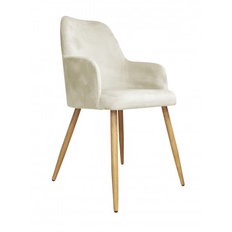 Krzesło WESTA noga dąb MG50 kremowy