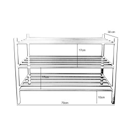 Szafka Ławka na buty Regał Półka stelaż czarny