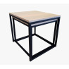 Stolik kawowy 2W1 dąb sonoma podstawa czarna