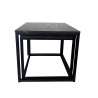 Stolik kawowy 2w1 marmur czarna podstawa