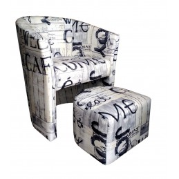 Fotel Club z podnóżkiem Mikrofaza Bringhton 2