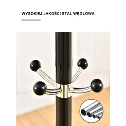 Wieszak na ubrania stojący podłogowy czarny