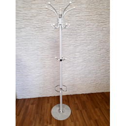 Wieszak na ubrania stojący podłogowy biały podstawa marmur