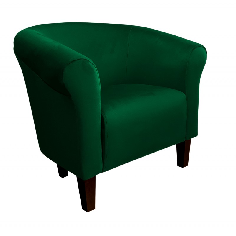 Fotel Milo nogi venge zieleń butelkowa MG25