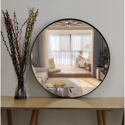 Lustro LOFT 60 cm czarne – okrągłe ścienne