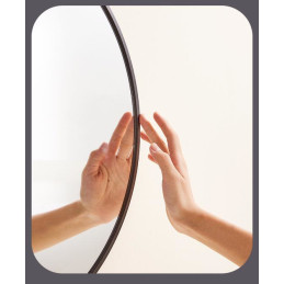 Lustro LOFT FI80 80 cm czarne - widok z przodu