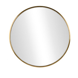 Duże lustro ścienne okrągłe łazienkowe do salonu sypialni 60cm loftowe Industrialne minimalistyczne złote
