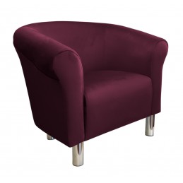 Fotel Milo MG02 nogi chrom śliwka