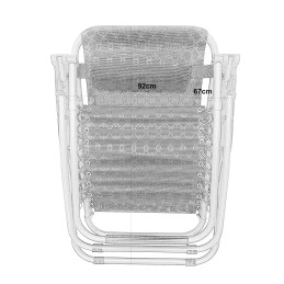 Leżak ogrodowy plażowy Zero Gravity czarny