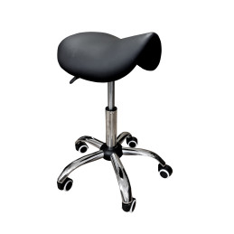 Taboret siodłowy C-9284 czarny regulowany