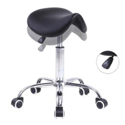 Taboret siodłowy C-9284 czarny regulowany