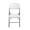 Krzesło cateringowe bankietowe do ogrodu składane tworzywo sztuczne kolor biały