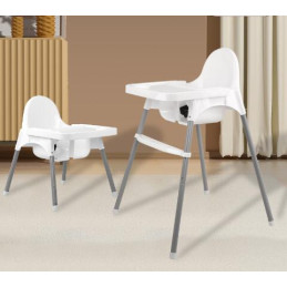 Krzesełko do karmienia dla dzieci białe