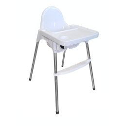 Krzesełko do karmienia dla dzieci białe