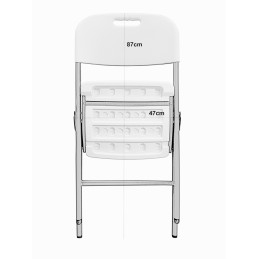 Krzesło cateringowe składane czarne - profil