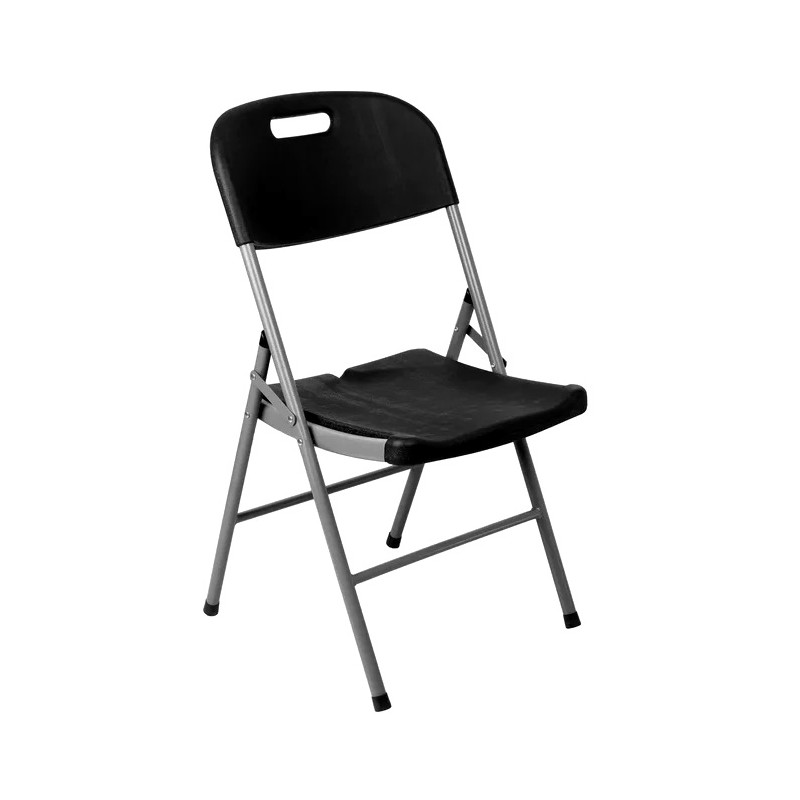 Krzesło cateringowe składane czarne - profil