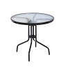 Stół stolik okrągły Bergamo T20 szklany metal na balkon taras do ogrodu