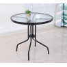 Stół stolik okrągły Bergamo T20 szklany metal na balkon taras do ogrodu