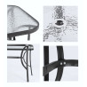 Stół stolik prostokątny T25 120x80 szklany metal na balkon
