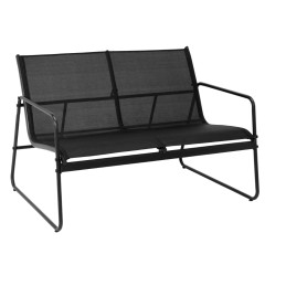 Zestaw mebli ogrodowych Modena CS12 czarny (stolik, 2 fotele, sofa)