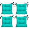 Zestaw 4 poduszek ogrodowych Oxford turkus 50x50
