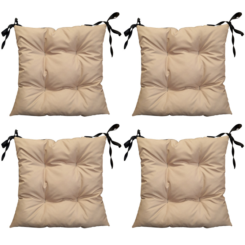 Zestaw 4 poduszek ogrodowych Oxford beż 50x50