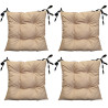 Zestaw 4 poduszek ogrodowych Oxford beż 50x50
