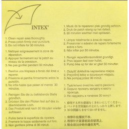 Materac jednoosobowy welurowy 99 x 191 cm INTEX niebieski