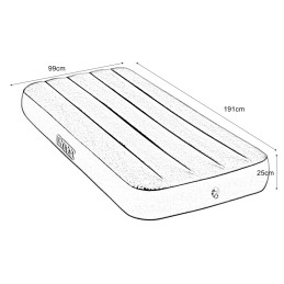 Materac dmuchany welurowy INTEX 99x191 cm niebieski