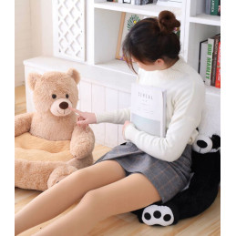 Pluszowy fotelik dla dzieci MIŚ BEŻOWY