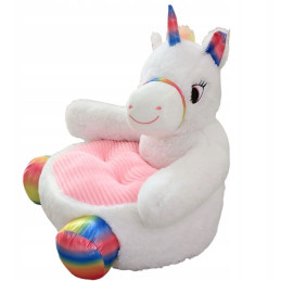 Pluszowy fotelik pufa dziecięca JEDNOROŻEC