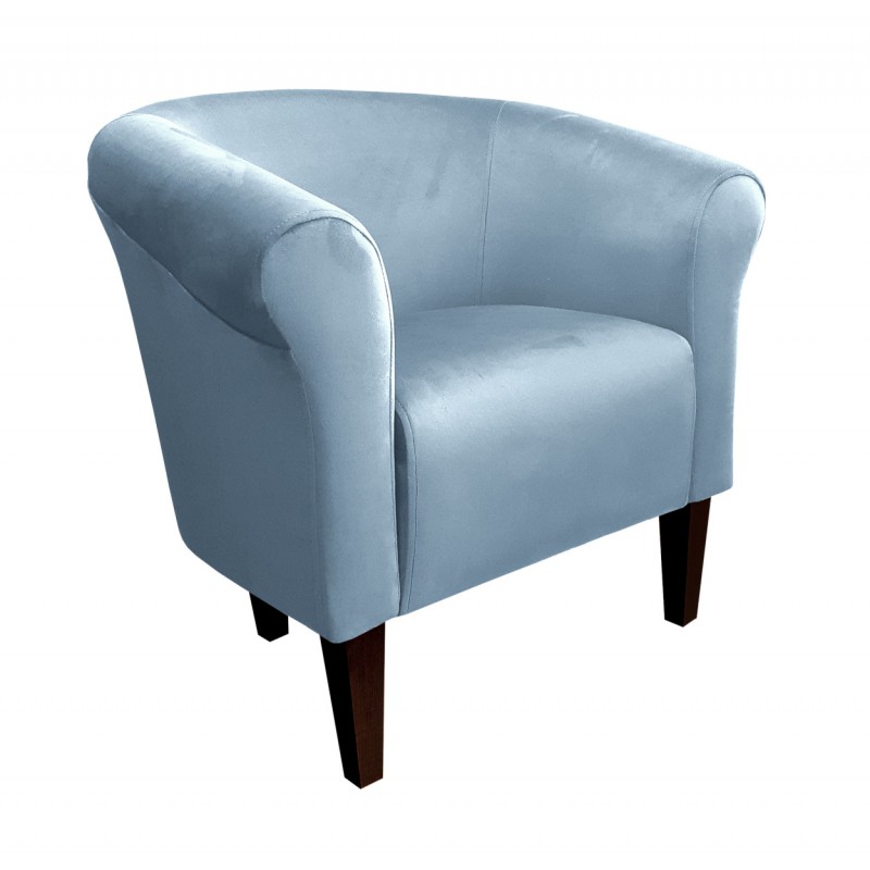 Fotel Milo Bluvel nogi 20cm venge szary błękit