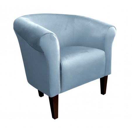 Fotel Milo Bluvel nogi 20cm venge szary błękit