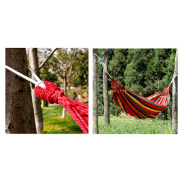 Hamak dwuosobowy brazylijski fotel krzesło huśtawka czerwony