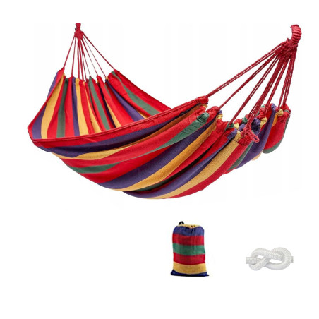 Hamak dwuosobowy brazylijski fotel krzesło huśtawka czerwony