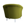 Fotel Milo nogi białe zielona oliwka