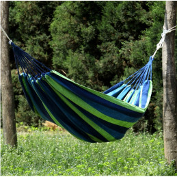 Hamak dwuosobowy brazylijski fotel krzesło huśtawka niebieski