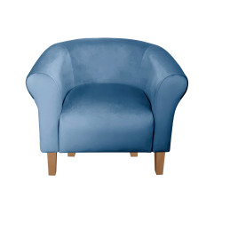 Fotel Milo nogi buk niebieski MG33