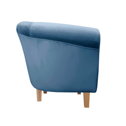 Fotel Milo nogi buk niebieski MG33