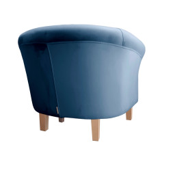 Fotel Milo nogi buk niebieski MG33