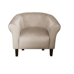 Fotel Milo nogi venge szary beż MG09